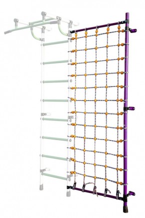 Дополнительная стойка к пристенному ДСК с сеткой для лазания, цв. фиолетовый в Заречном - zarechnyy.mebel24.online | фото