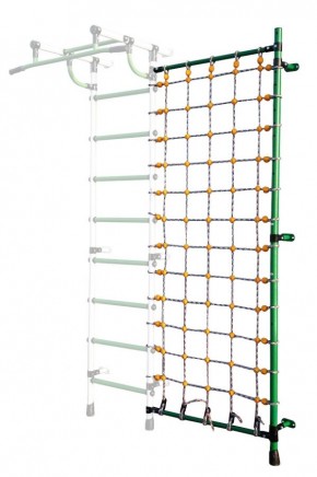 Дополнительная стойка к пристенному ДСК с сеткой для лазания, цв. зеленый в Заречном - zarechnyy.mebel24.online | фото