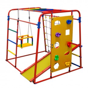 ДСК Start baby 2 цв.красный радуга (скалодром, сетка-лаз, горка, качель, рукоход) (2 кор) в Заречном - zarechnyy.mebel24.online | фото