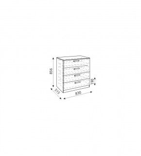 Дуглас (подростковая) М06 Комод в Заречном - zarechnyy.mebel24.online | фото 2