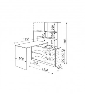 Дуглас (подростковая) М07 Стол угловой в Заречном - zarechnyy.mebel24.online | фото 2