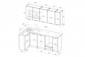 ДЮНА Кухонный гарнитур Прайм 400 (1100*2000 мм) в Заречном - zarechnyy.mebel24.online | фото 2