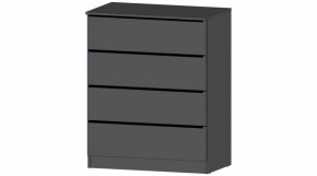 ЭЛЕГАНТ Комод 4 ящика (графит) в Заречном - zarechnyy.mebel24.online | фото