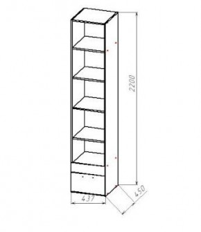 ГЕОМЕТРИЯ ГМТ.06 пенал в Заречном - zarechnyy.mebel24.online | фото 2