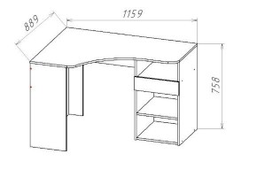 ГЕОМЕТРИЯ ГМТ.10 Стол угловой в Заречном - zarechnyy.mebel24.online | фото 2