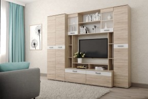 Гостиная Белла (Дуб Сонома/Белый глянец) в Заречном - zarechnyy.mebel24.online | фото