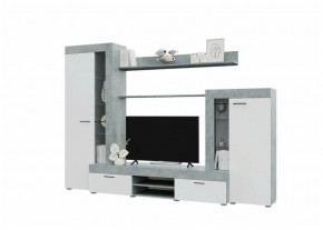 Гостиная Дельта (Бетон/Белый) в Заречном - zarechnyy.mebel24.online | фото