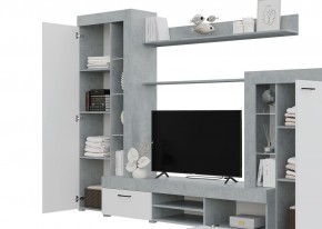 Гостиная Дельта (Бетон/Белый) в Заречном - zarechnyy.mebel24.online | фото 2