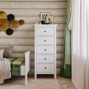 Комод 05 Кантри белый с пятью ящиками в Заречном - zarechnyy.mebel24.online | фото 4