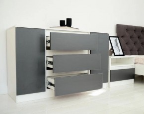 Комод 1200 Парус (Белый/Графит) в Заречном - zarechnyy.mebel24.online | фото 4