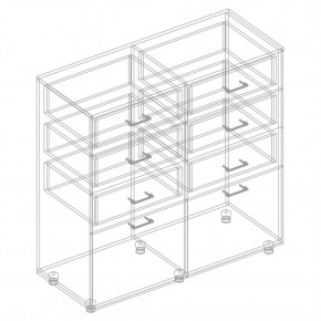 Комод 2 ств. с 6 ящиками "Сандра" в Заречном - zarechnyy.mebel24.online | фото 4