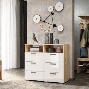 Комод Азаро (Крафт/Белый глянец) в Заречном - zarechnyy.mebel24.online | фото 3