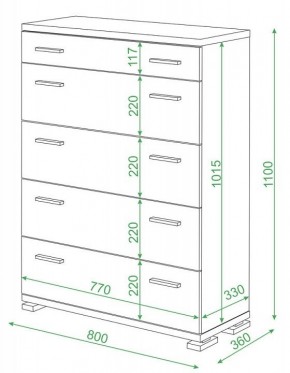 Комод Домино нельсон КМ-1 в Заречном - zarechnyy.mebel24.online | фото 2