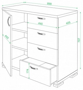 Комод Домино ТБ-4МН в Заречном - zarechnyy.mebel24.online | фото 2