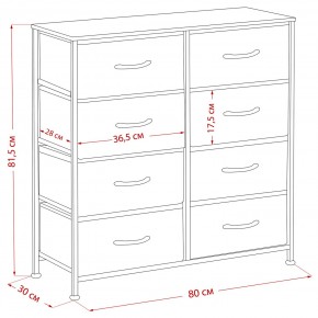 Комод Leset Линкс 8 ящ. (к/з), Каркас Белый, ящики Белые в Заречном - zarechnyy.mebel24.online | фото 8