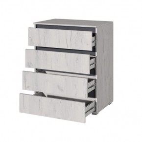 Комод Лиана (Дуб Крафт Белый/Графит) в Заречном - zarechnyy.mebel24.online | фото