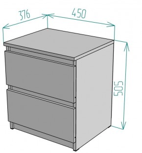 Комод Malta light K127 (тумба прикроватная) в Заречном - zarechnyy.mebel24.online | фото 2