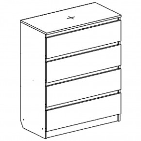 Комод с 4 ящиками "Бьянко" в Заречном - zarechnyy.mebel24.online | фото 3