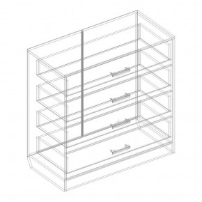 Комод с 4 ящиками "Милана" в Заречном - zarechnyy.mebel24.online | фото 3