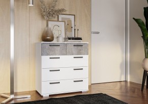 Комод Стандарт-5 NEW (белый/цемент светлый) в Заречном - zarechnyy.mebel24.online | фото 3