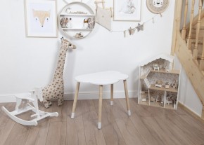 Комплект детский стол ОБЛАЧКО и стул МИШКА ROLTI Baby (белая столешница/белое сиденье/береза ножки) в Заречном - zarechnyy.mebel24.online | фото 3