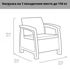 Комплект мебели Корфу Рест (Corfu Rest - without table) коричневый в Заречном - zarechnyy.mebel24.online | фото 3