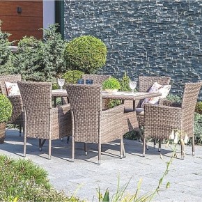 Комплект плетеной мебели AFM-195-6Pcs Beige (6+1) в Заречном - zarechnyy.mebel24.online | фото 1