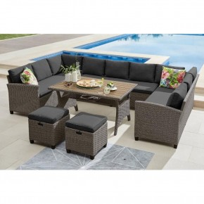 Комплект плетеной мебели AFM-370A Dark Grey в Заречном - zarechnyy.mebel24.online | фото 1