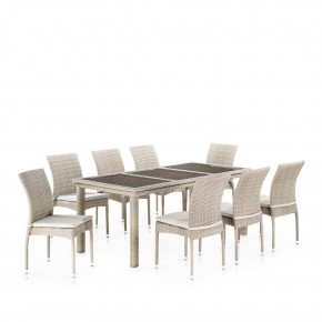 Комплект плетеной мебели T365/Y380C-W85 Latte (8+1) + подушки в Заречном - zarechnyy.mebel24.online | фото 1