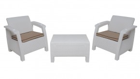 Комплект уличной мебели Yalta Premium Terrace Triple Set (Ялта) белый (+подушки под спину) в Заречном - zarechnyy.mebel24.online | фото 6