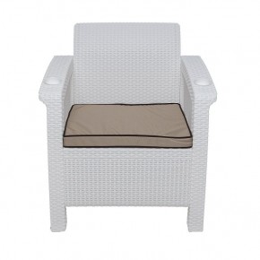 Комплект уличной мебели Yalta Premium Terrace Triple Set (Ялта) белый (+подушки под спину) в Заречном - zarechnyy.mebel24.online | фото 7