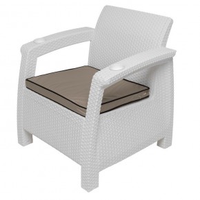 Комплект уличной мебели Yalta Premium Terrace Triple Set (Ялта) белый (+подушки под спину) в Заречном - zarechnyy.mebel24.online | фото 8