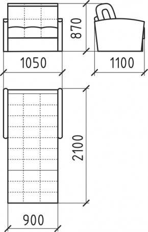 КОРАЛЛ 2 Кресло-кровать КР/КР в Заречном - zarechnyy.mebel24.online | фото 3