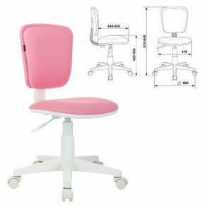 Кресло детское BRABIX "Joy MG-204W", без подлокотников, пластик белый, ткань TW, розовое, 533011 в Заречном - zarechnyy.mebel24.online | фото 1