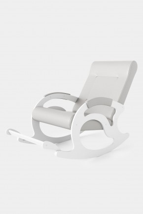 Кресло-качалка Тироль 12-К-КР (экокожа/белые) КРЕМ в Заречном - zarechnyy.mebel24.online | фото 2