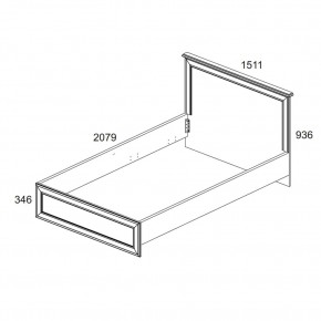 Кровать 140 с подъемником, TIFFANY, цвет вудлайн кремовый в Заречном - zarechnyy.mebel24.online | фото 3