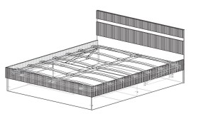 ОЛИВИЯ Кровать 1600 с основанием и ПМ в Заречном - zarechnyy.mebel24.online | фото 4