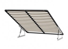 Кровать двойная №2 (универсальная 1.6х2.0) Серия 2 + основание с ПМ (Белый/Бежевый ткань/Квадро Бежевый ткань) в Заречном - zarechnyy.mebel24.online | фото 2