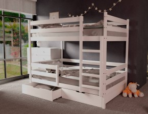 Кровать двухъярусная без крыши 80*190 Белый в Заречном - zarechnyy.mebel24.online | фото