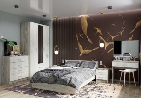 Кровать Гармония КР-602 1400 Дуб крафт серый/Дуб крафт белый в Заречном - zarechnyy.mebel24.online | фото 2