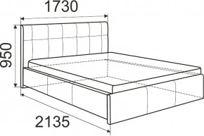 Кровать Изабелла с латами Newtone cacao 1400x2000 в Заречном - zarechnyy.mebel24.online | фото 6