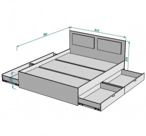 Кровать Ольга L34 (1600) 4 ящика в Заречном - zarechnyy.mebel24.online | фото 2