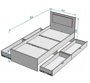 Кровать Ольга L38 (900) 4 ящика в Заречном - zarechnyy.mebel24.online | фото 2