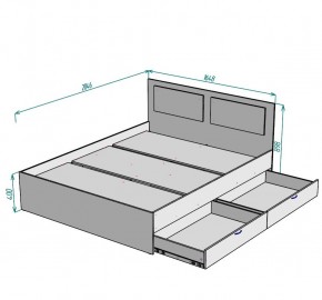 Кровать Ольга L39 (1600) 2 ящика в Заречном - zarechnyy.mebel24.online | фото 2