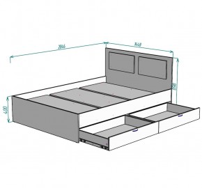 Кровать Ольга L41 (1400) 2 ящика в Заречном - zarechnyy.mebel24.online | фото 2