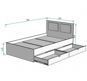 Кровать Ольга L45 (1200) 2 ящика в Заречном - zarechnyy.mebel24.online | фото 2