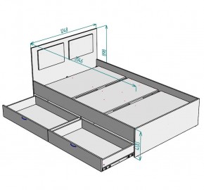 Кровать Ольга L46 (1200) 2 ящика в Заречном - zarechnyy.mebel24.online | фото 2