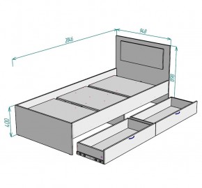 Кровать Ольга L47 (900) 2 ящика в Заречном - zarechnyy.mebel24.online | фото 2