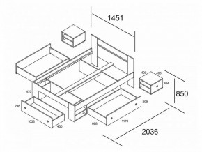 Кровать полутораспальная Стелла 140 СТЛ.132.07М в Заречном - zarechnyy.mebel24.online | фото 2