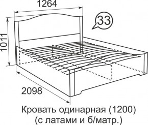Кровать с латами Виктория 1600*2000 в Заречном - zarechnyy.mebel24.online | фото 4